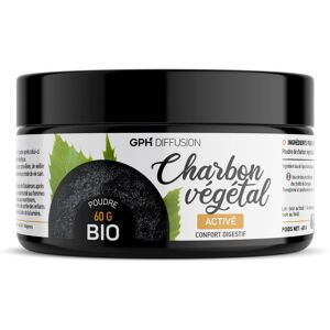 GPH Diffusion Charbon Végétal Activé en Poudre Biologique - 60 g