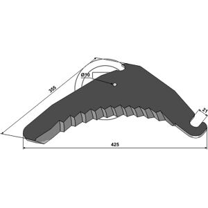 Couteau ensileuse Krone 0504690 / 3337860 / 3337862 / 3348990 Adaptable