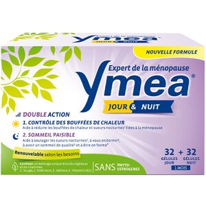 Yméa Ymea Ménopause Bouffées de Chaleur et Sommeil 64 Gélules