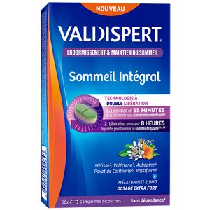 Sommeil Intégral Mélatonine 1,9mg et Plantes 30 comprimés