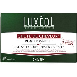 Complements alimentaires chute de cheveux reactionnelle cure 3 mois Luxeol 90 gelules