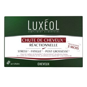 Luxéol Compléments alimentaires chute de cheveux réactionnelle cure 3 mois Luxéol 90 gélules