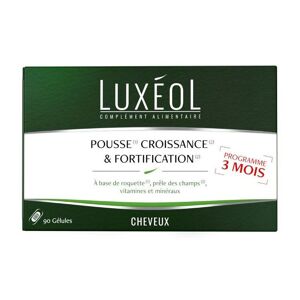 Luxéol Compléments alimentaires pousse, croissance et fortification cheveux cure 3 mois Luxéol 90 gélules