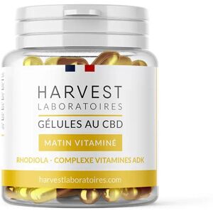 Gélules CBD - Matin Vitaminé avec Vitamines ADK - Harvest Laboratoires - Publicité