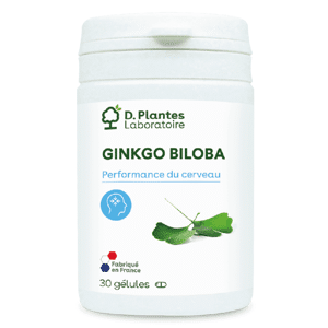 Ginkgo biloba extrait 30 gélules - D.Plantes - Complément Alimentaire - Publicité