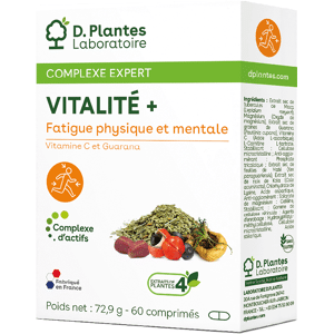 Vitalité + 60 comprimés - D.Plantes - Complément Alimentaire - Publicité