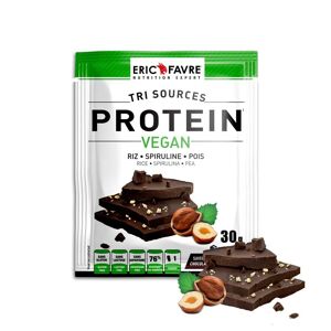Protein Vegan, Proteine vegetale tri-source - Sachet Unidose (Choco-Noisette) Proteines Chocolat - Noisette - Eric Favre 500ml