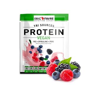 Eric Favre Protein Vegan, Proteine végétale tri-source - Sachet Unidose Proteines Triple Berry - Eric Favre Blanc M