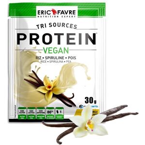 Protein Vegan, Proteine vegetale tri-source - Sachet Unidose (Vanille) Proteines Vanille - Eric Favre Pack de 12 unites