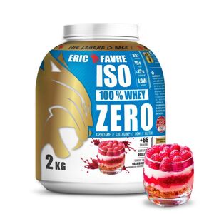 Iso Zero 100% Whey Proteine Proteines - Framboisier - 2kg - Eric Favre Noir XL