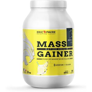 Eric Favre Mass Gainer Native Protein Gainers - Vanille - 3kg - Eric Favre Noir M