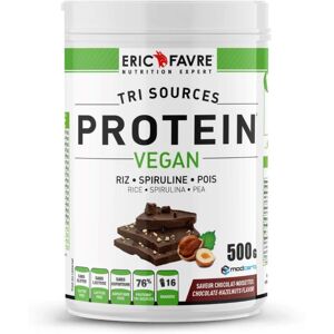 Proteines vegetales tri-source, Protein Vegan, Chocolat/Noisette Proteines - Chocolat - Noisette - 500g - Eric Favre one_size_fits_all