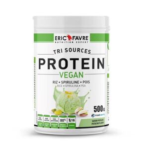 Eric Favre Protéines végétales tri-source, Protein Vegan, Pistache Proteines - Pistache - 500g - Eric Favre Blanc S