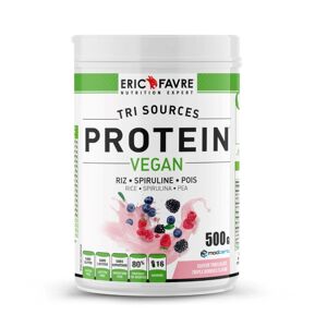 Proteines vegetales tri-source, Protein Vegan, Triple Berry ( Fruit rouge ) Proteines - Triple Berry - 500g - Eric Favre A l'unite