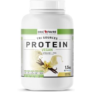 Proteines vegetales tri-source, Protein Vegan, Vanille Proteines - Vanille - 1,5kg - Eric Favre Lot de 2