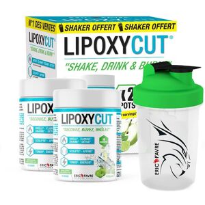 Eric Favre Coffret Lipoxycut Vegan - SHAKER* OFFERT - Brûleur de graisses Bruleurs De Graisses Pomme verte citron - Eric Favre 25g