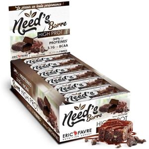 Barres Proteinees Need's High Protein Barres Proteinees - Brownie - Display de 20 unites - Eric Favre Noir M