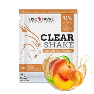 Eric Favre Clear Shake - Iso Protein Water - Sachet Unidose Proteines - Pêche - Abricot - 25g - Eric Favre