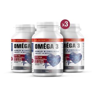 Omega 3 - Coeur et cerveau - Lot de 3 unités Bien Etre General - - Eric Favre one_size_fits_all - Publicité