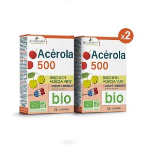 3 Chenes Laboratoires Acerola 500 enrichie en acerola verte Bio - Lot de 2 3 Chenes Laboratoires - - Eric Favre 40g