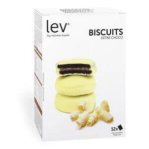 Biscuits Double Choc Fourres Proteines Saveur Chocolat Blanc Lev Diet - - Eric Favre Noir new