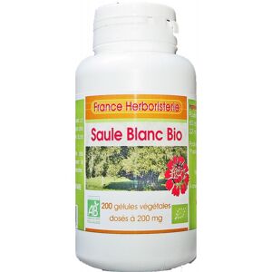 France Herboristerie 200 gelules SAULE BLANC BIO AB dosees a 200 mg