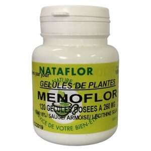 France Herboristerie Menoflor 120 gélules à 260 mg poudre pure.