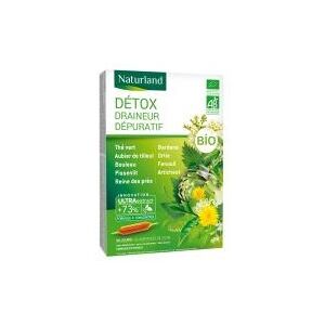 France Herboristerie Detox Draineur Depuratif Bio 20 Ampoules Buvables de 10 ml