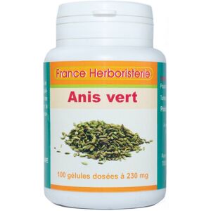 France Herboristerie GELULES ANIS VERT pot de 100 gélules dosées à 230 mg - France Herboristerie