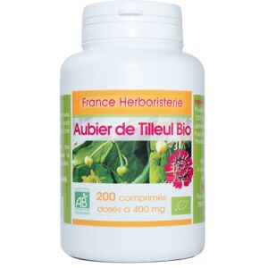 France Herboristerie AUBIER TILLEUL BIO AB 200 comprimés dosés à 400 mg.