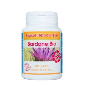 France Herboristerie BARDANE racine 100 gelules dosees a 250 mg - Pot de 100 gelules