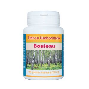 France Herboristerie GELULES BOULEAU écorce 100 gélules dosées à 230 mg.