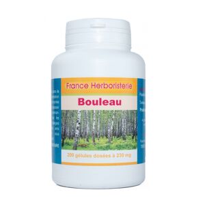 France Herboristerie GELULES BOULEAU ecorce 200 gelules dosees a 230 mg.