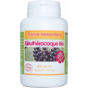 France Herboristerie GELULES ELEUTHEROCOQUE racine (Ginseng Sibérie) 200 gélules dosées à 210mg.