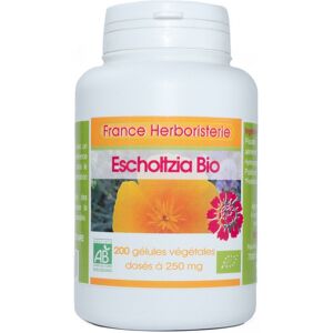 France Herboristerie 200 gélules ESCHOLTZIA BIO AB dosées à 250 mg. Publicité