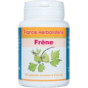 France Herboristerie GELULES FRENE feuille 100 gélules dosées à 230 mg poudre pure.