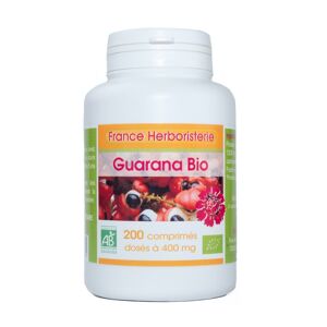 France Herboristerie GUARANA BIO AB 200 comprimés dosés à 400 mg en comprimés.