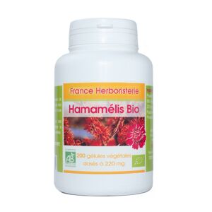 France Herboristerie 200 gélules HAMAMELIS BIO AB dosées à 220 mg.