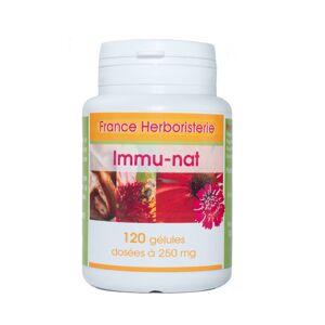 France Herboristerie Immu-nat 120 gélules à 250 mg poudre pure.