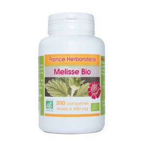 France Herboristerie MELISSE BIO AB 200 comprimés dosés à 400 mg en comprimés.