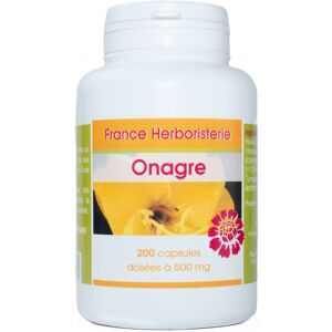 France Herboristerie GELULES HUILE ONAGRE 200 capsules dosées à 500mg