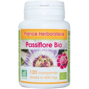 France Herboristerie PASSIFLORE BIO AB 120 comprimés dosés à 400 mg en comprimés.