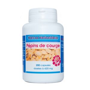 France Herboristerie HUILE COURGE 200 capsules BIO dosées à 420 mg