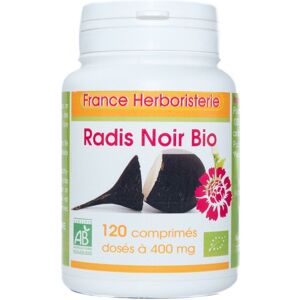 France Herboristerie RADIS NOIR BIO AB 120 comprimes doses a 400 mg en comprimes.