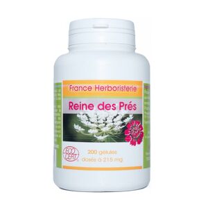 France Herboristerie GELULES REINE DES PRES BIO 200 gelules dosees a 215 mg poudre pure.