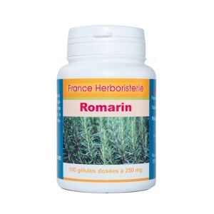 France Herboristerie GELULES ROMARIN feuille 100 gélules dosées à 220 mg poudre pure.