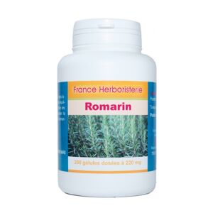 France Herboristerie GELULES ROMARIN feuille 200 gélules dosées à 220 mg poudre pure.