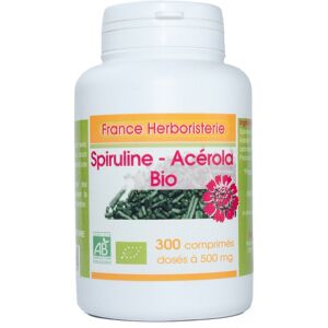 France Herboristerie SPIRULINE+ ACEROLA BIO AB 300 comprimes.