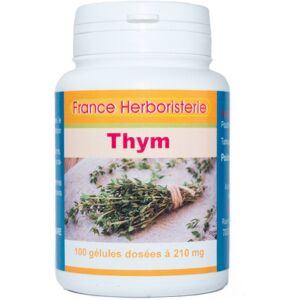 France Herboristerie GELULES THYM 100 gelules dosees a 210 mg