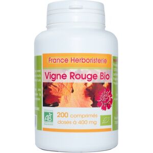 France Herboristerie VIGNE ROUGE BIO AB 200 comprimés dosés à 400 mg en comprimés. Publicité